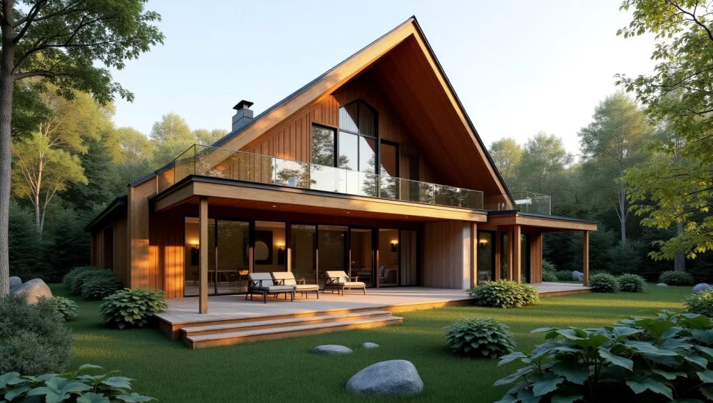 نمای ساختمان با چوب ترمووود