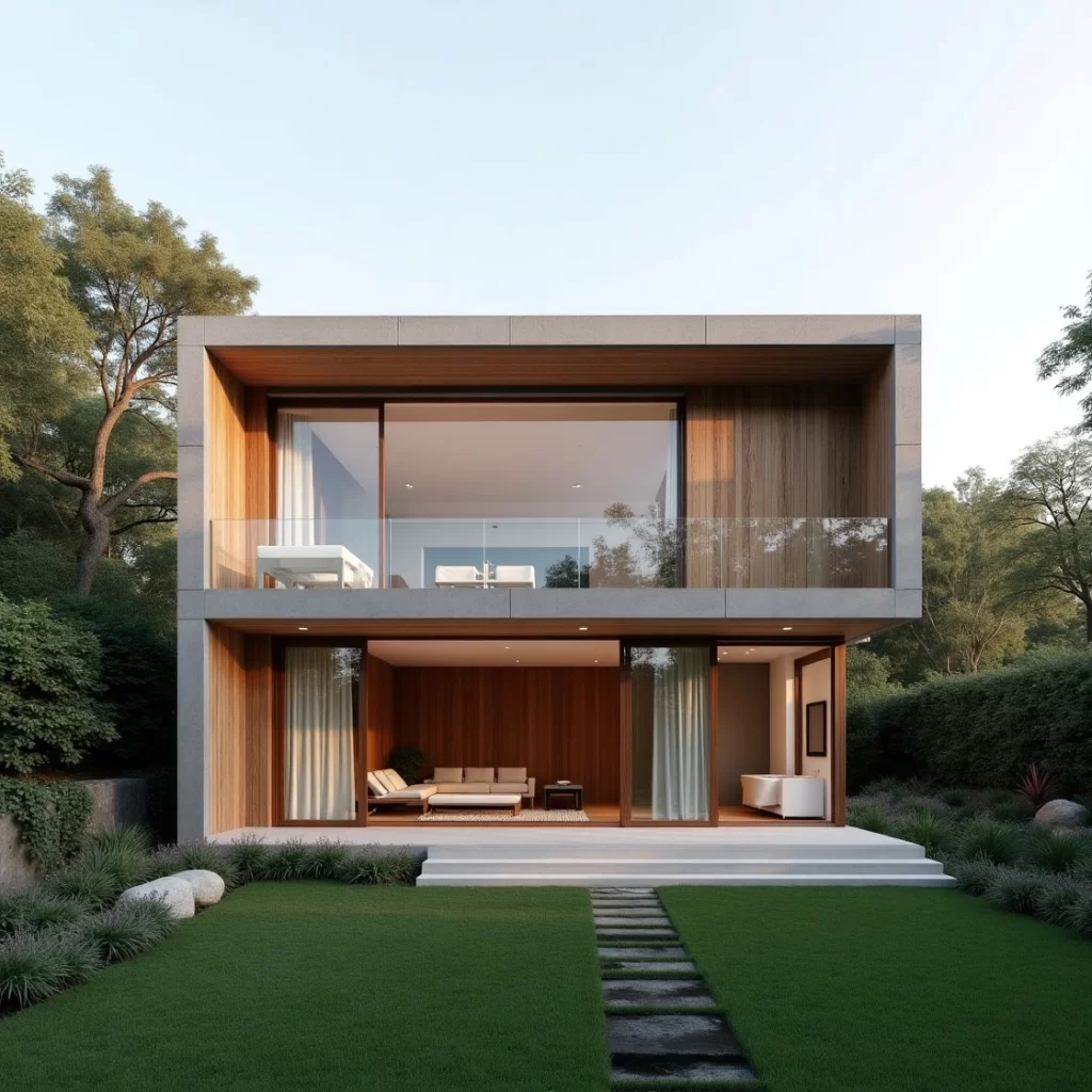 نمای ساختمان با چوب ترمووود