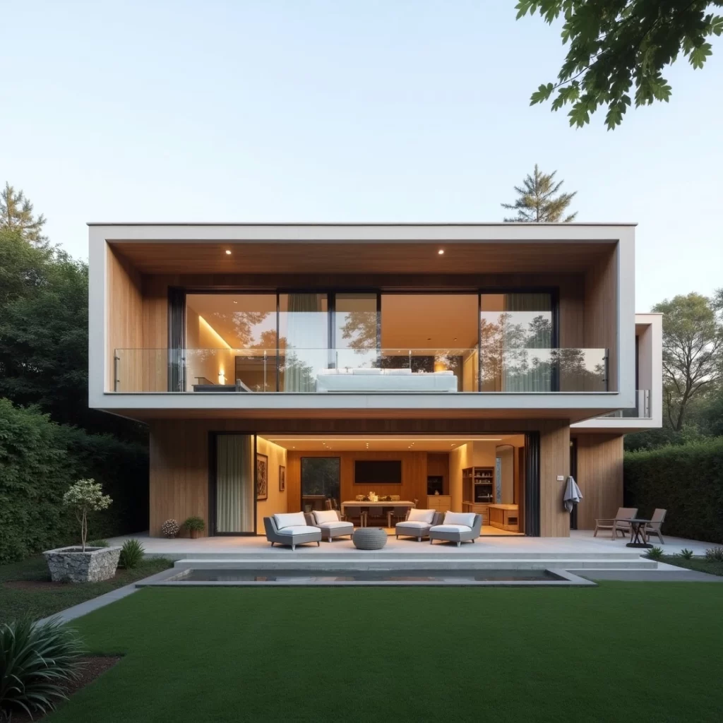 نمای ساختمان با چوب ترمووود