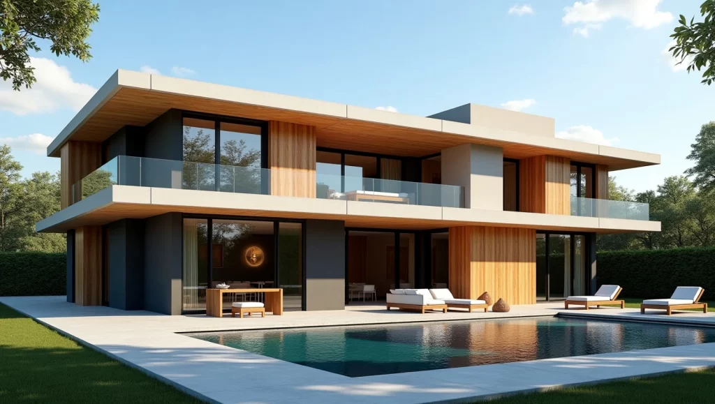 نمای ساختمان با چوب ترمووود