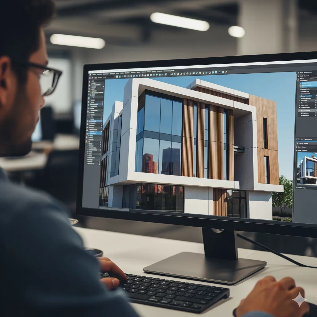 طراحی نمای ساختمان مدرن
