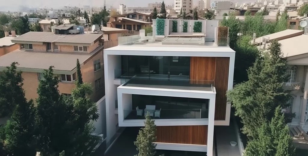 نمای ویلایی با ترمووود