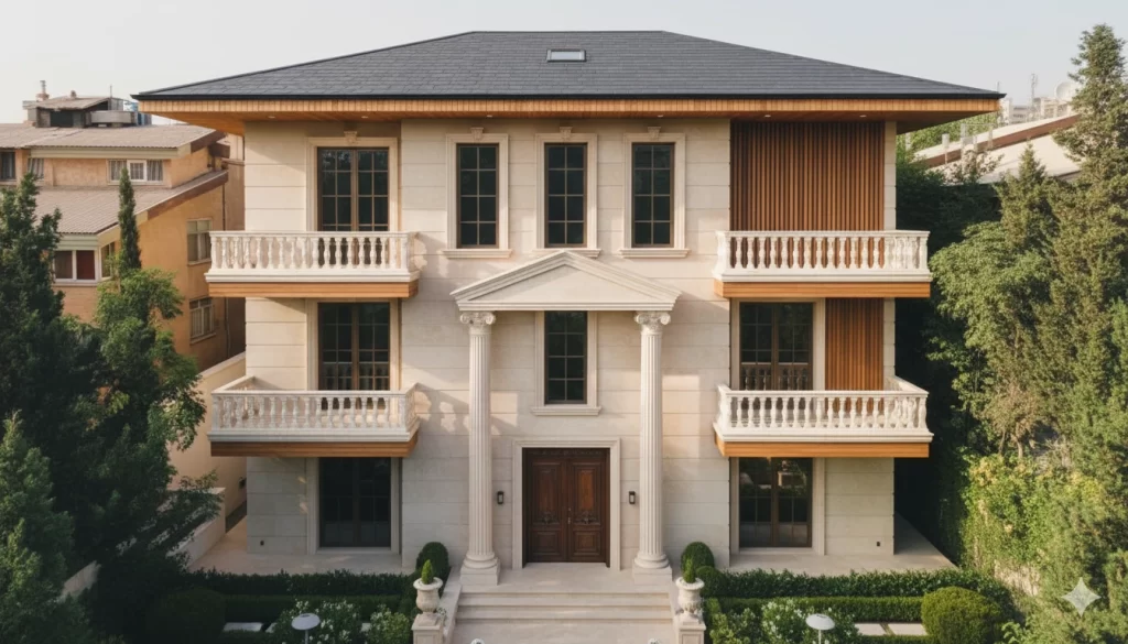 نمای کلاسیک چوبی